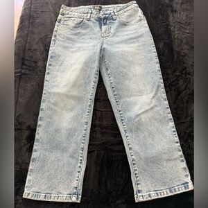 Simple Society Women's Light Blue Straight Leg Ankle Jeans